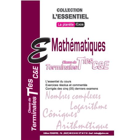 Annale de Mathématiques -  l'ESSENTIEL | Tle C & E - BAC